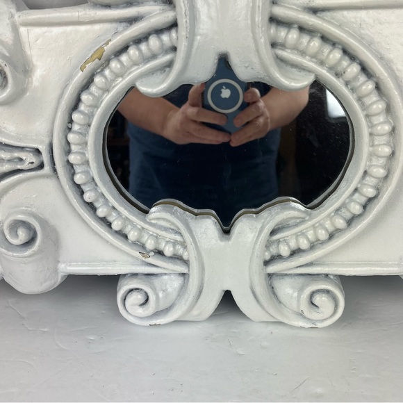 Vintage architecture medallion molded fiberglass mirror/Regency Baroque - Picture 4 of 16